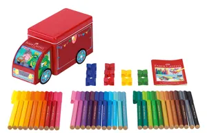 Kindermarker Faber-Castell 155533 Connector Blechauto, 33 Farben